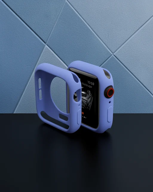 Apple Watch 42mm Silikon Alt Kasa - Mavi