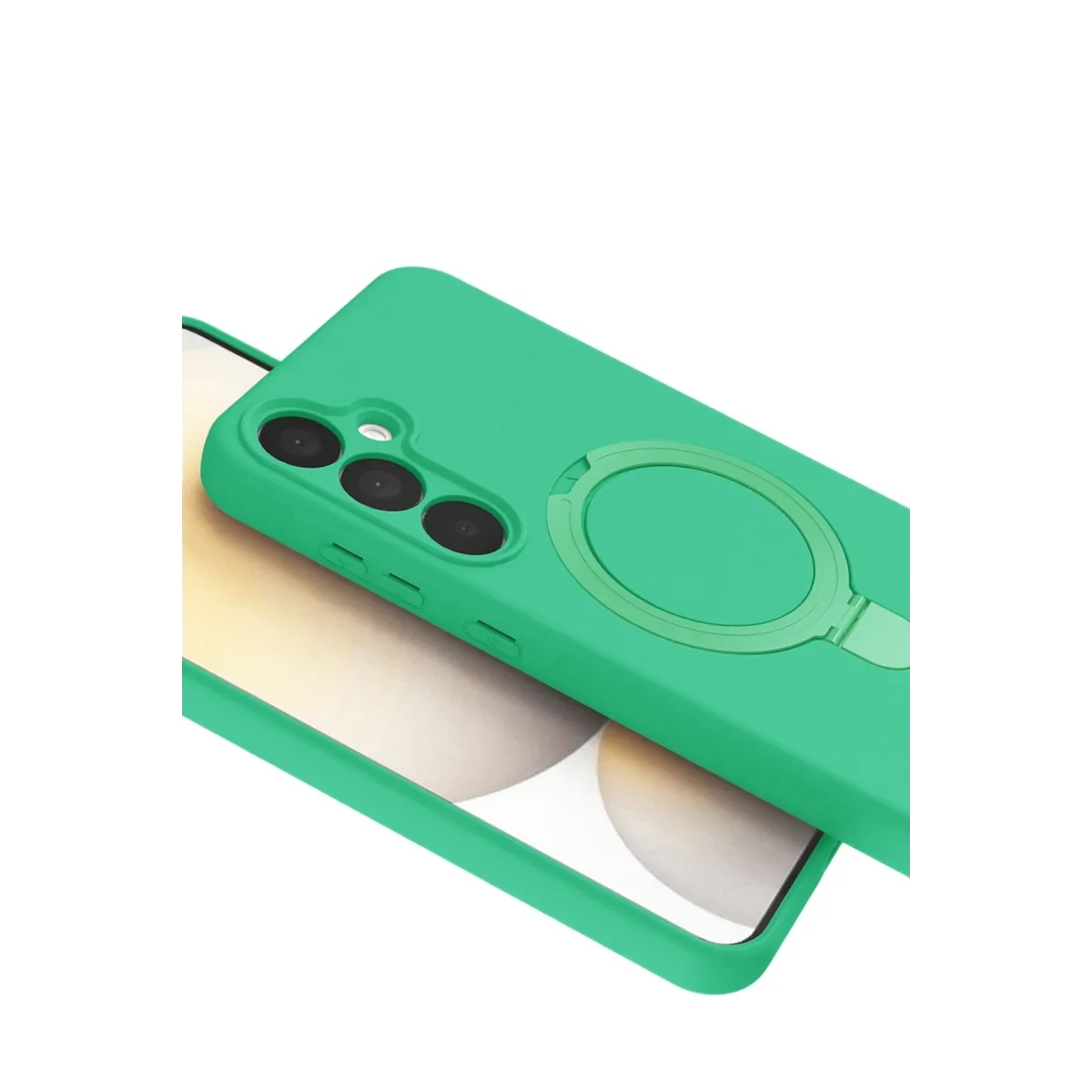 Samsung Galaxy A35 5G Regal Magsafe Standlı Kapak - Yeşil görsel 5