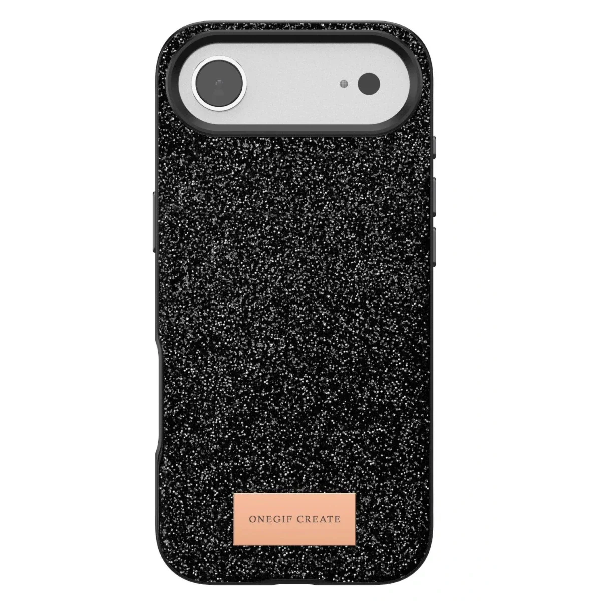 Onegif Apple iPhone 17 Air Bright Simli Kapak - Siyah görsel 4