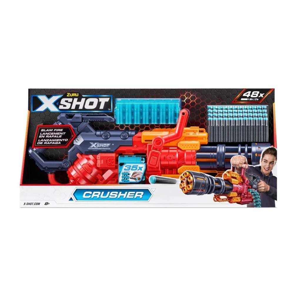 36382 Zuru X-Shot Silah Sünger Atan Excel-Crusher 48 Mermi -