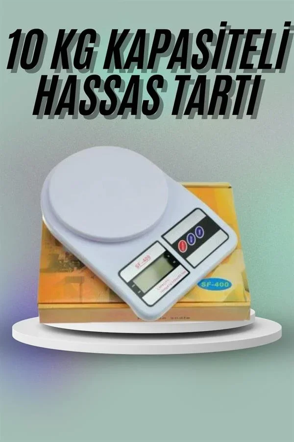 Mutfak Tartısı Dijital Göstergeli Hassas Tartı 10 Kg Kapasiteli görsel 2