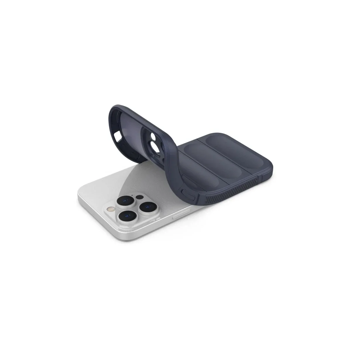 Apple iPhone 15 Pro Max Kılıf Optimum Silikon - Lacivert görsel 4