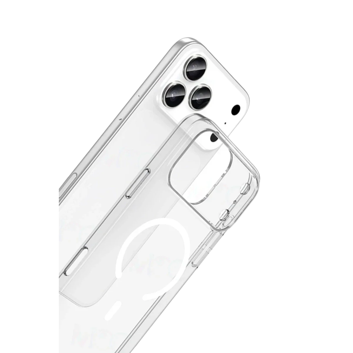 Apple iPhone 17 Pro Combo Sert Şeffaf Magsafe Kapak - Şeffaf görsel 2