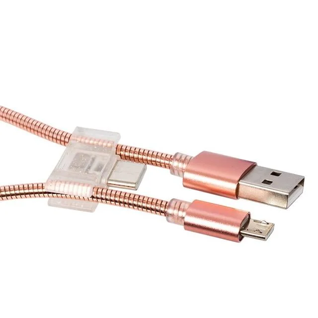 Android-Micro Usb Serisi + Type C Örgülü Kısa Data Şarj Kablosu görsel 2