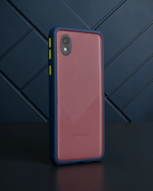 Samsung Galaxy A01 Core Kılıf Miami Şeffaf Silikon - Lacivert
