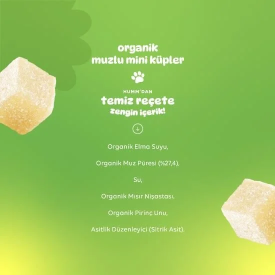 Humm Organik Muzlu Glutensiz Vegan Mini Küpler 30 Gr görsel 4