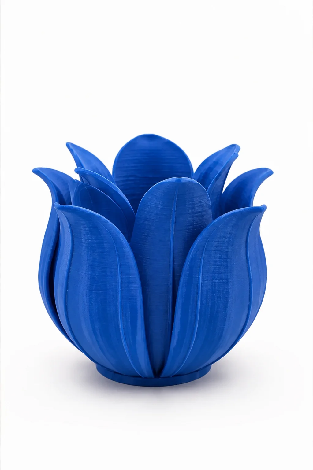 3D Baskı Lotus Yapraklı Vazo - Dekoratif Çiçeklik-Mavi görsel 3