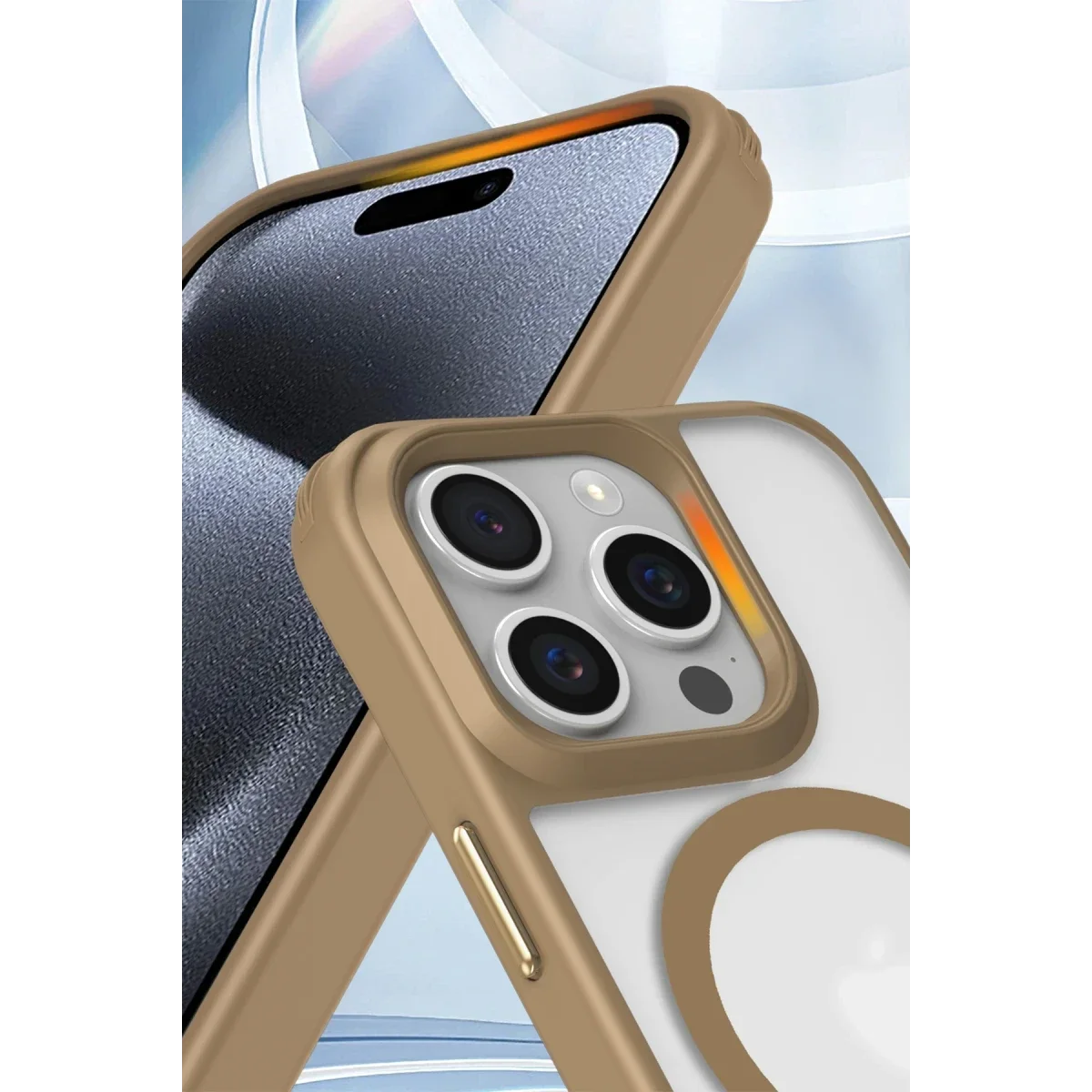 Apple iPhone 16 Pro Max Kılıf Enka Magsafe Silikon Kılıf - Titan Gri görsel 2