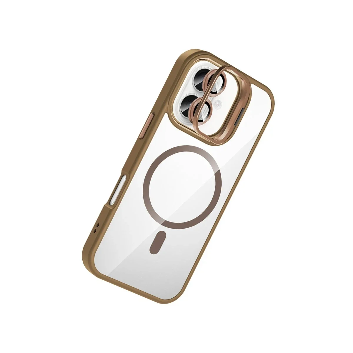 Joko Apple iPhone 16 Plus Remim Lensli Magsafe Standlı Kapak - Kahverengi görsel 2