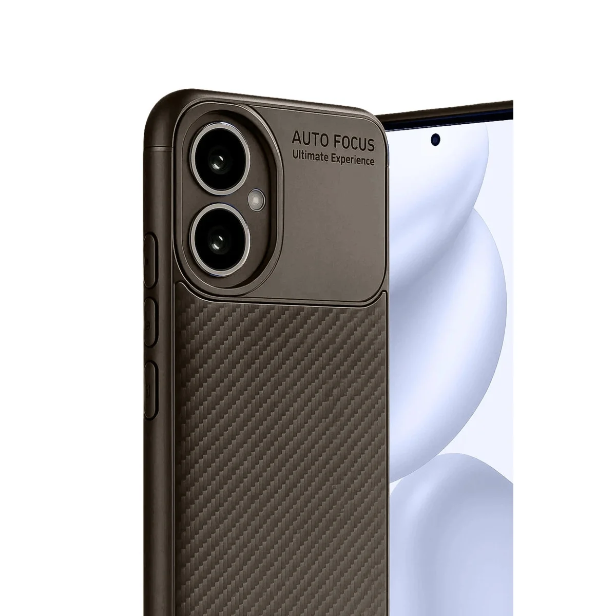 Honor 400 Kılıf Auto Focus Karbon Kapak - Kahverengi görsel 3