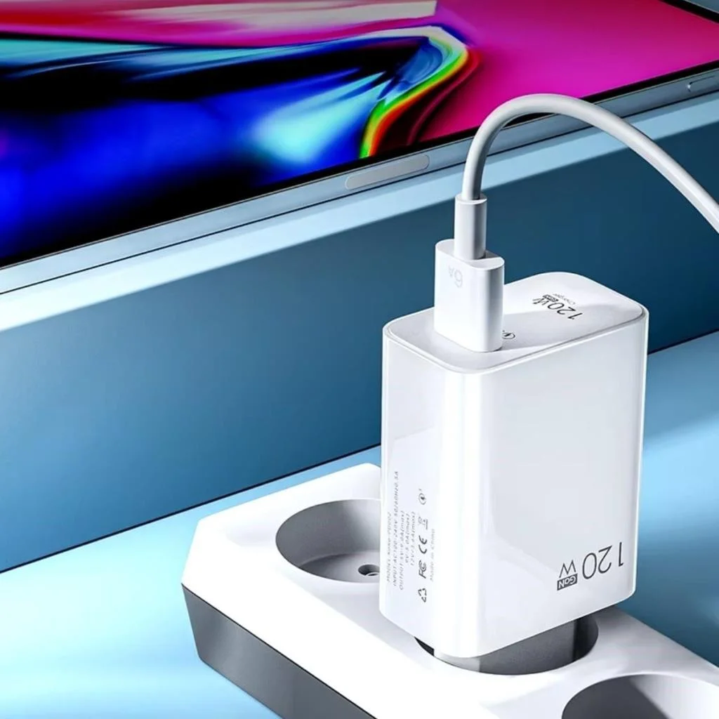 120W USB Hızlı Type C Uçlu Kablolu Şarj Aleti görsel 3