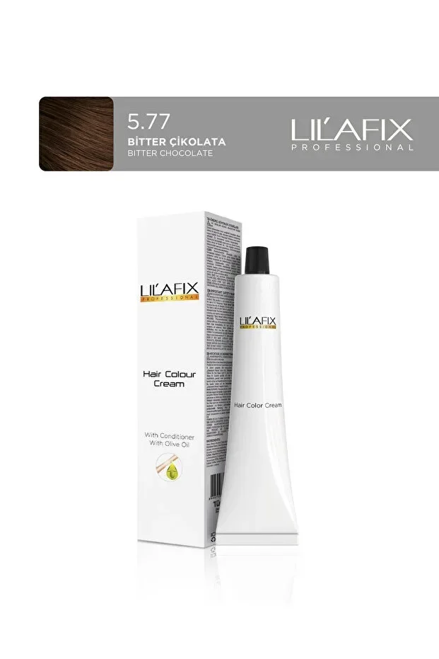 Lilafix Krem Profesyonel Tüp Saç Boyası 60ml - 5.77 Bitter Çikolata