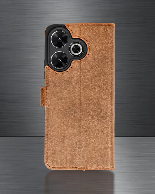 Xiaomi Redmi 13 4g Kılıf Trend S Plus Kapaklı Kılıf - Taba