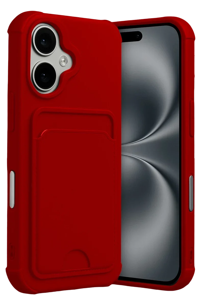Apple iPhone 17 Kelvin Kartvizitli Silikon - Kırmızı