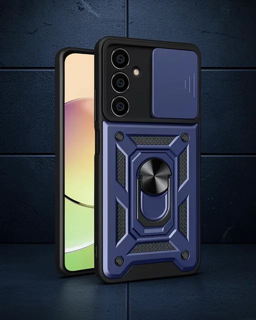 Samsung Galaxy S24 Fe Pars Lens Yüzüklü Silikon - Lacivert