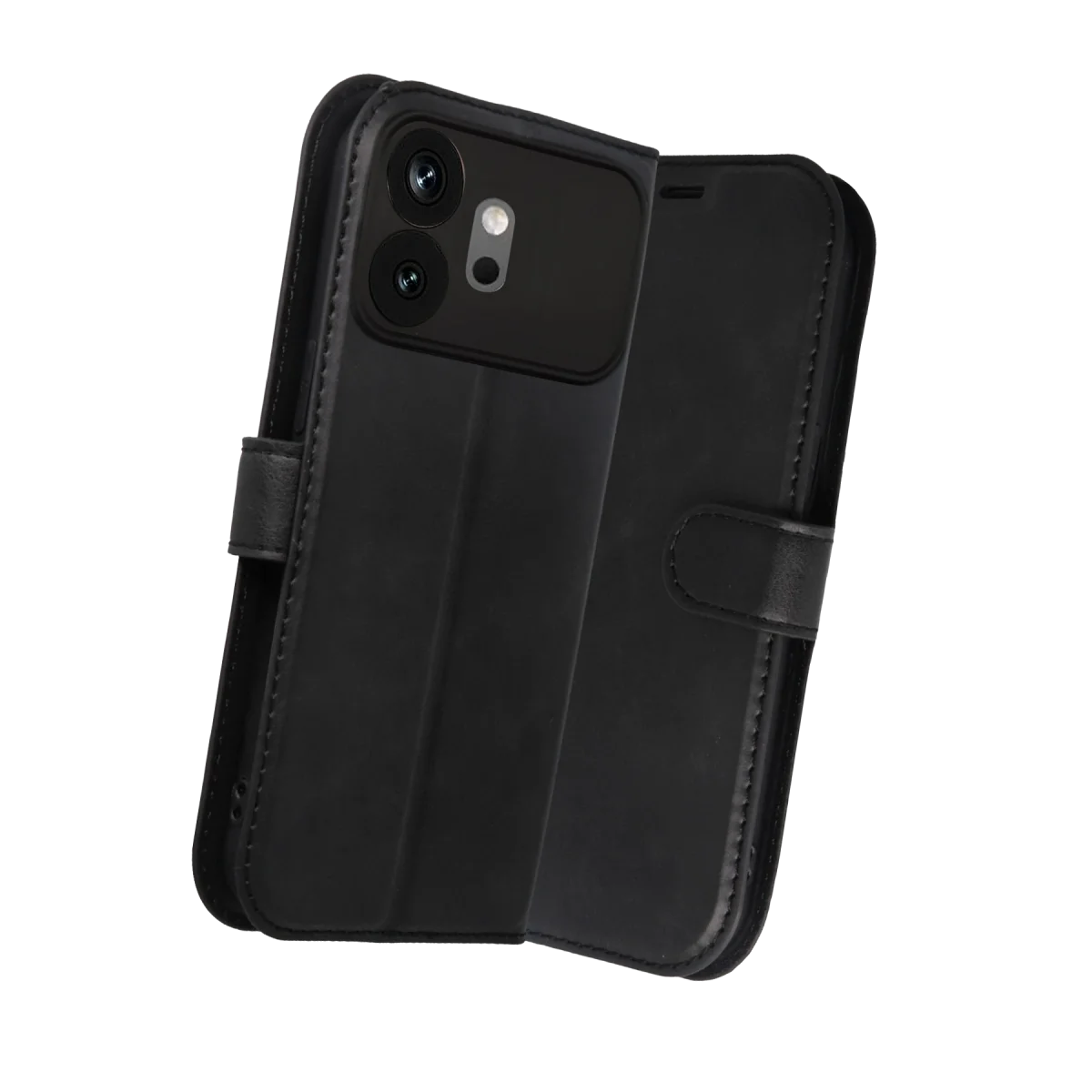 Huawei Honor 600 Trend S Plus Kapaklı Kılıf - Siyah görsel 3
