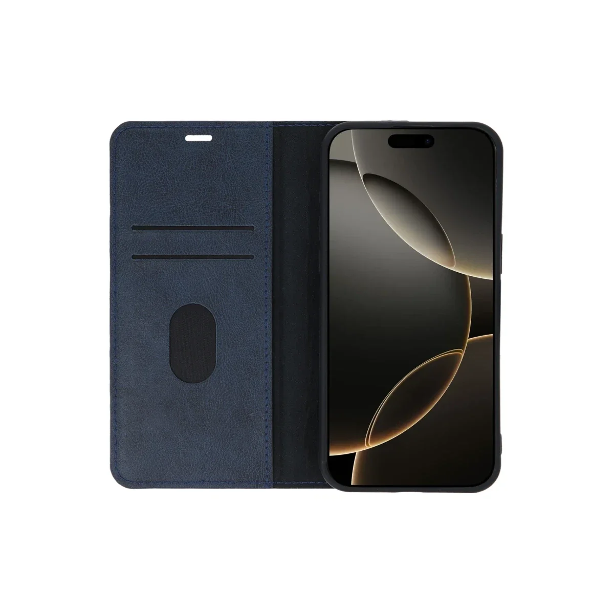 Apple iPhone 15 Pro Max Kılıf Trend S Plus Kapaklı Kılıf - Lacivert görsel 2