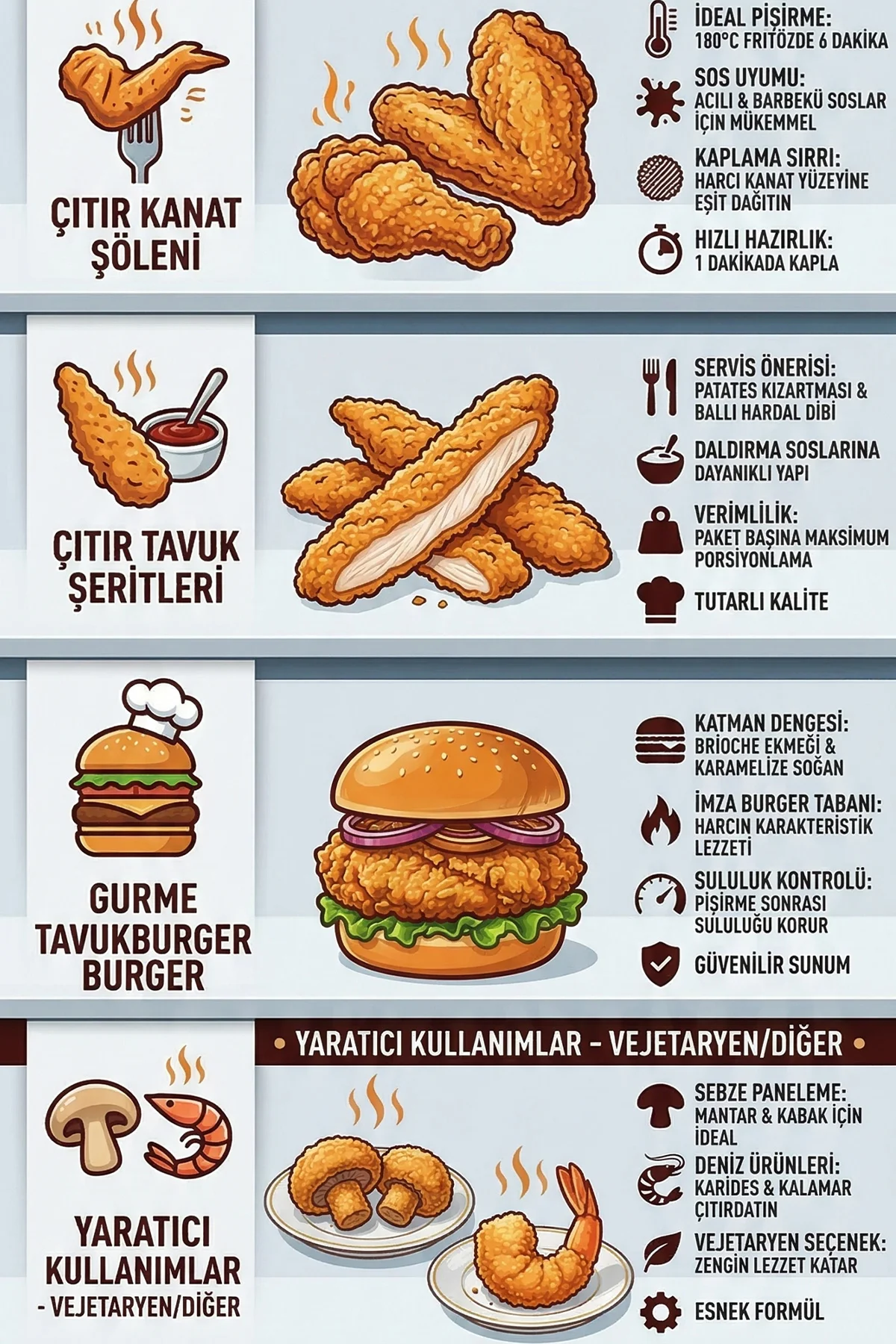 Çıtır Tavuk Pane Harcı 3000 G x 6 Adet - 1 Koli (Koli Bazlı Avantaj Paketi) görsel 2