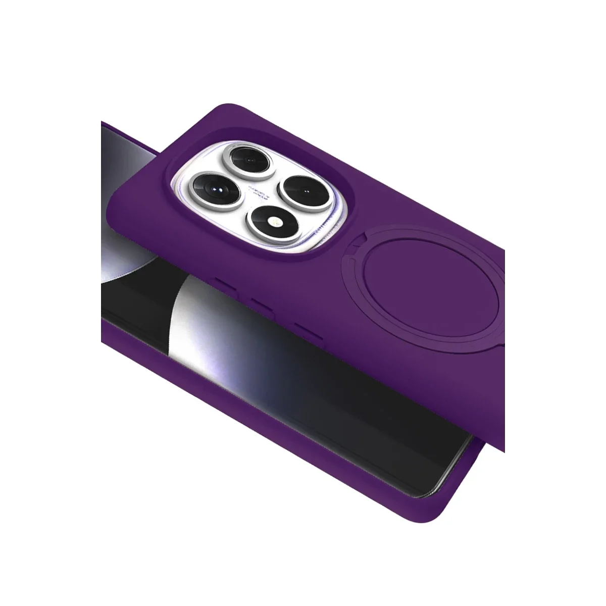 Xiaomi Redmi Note 14 Pro 4G Regal Magsafe Standlı Kapak - Derin Mor görsel 4
