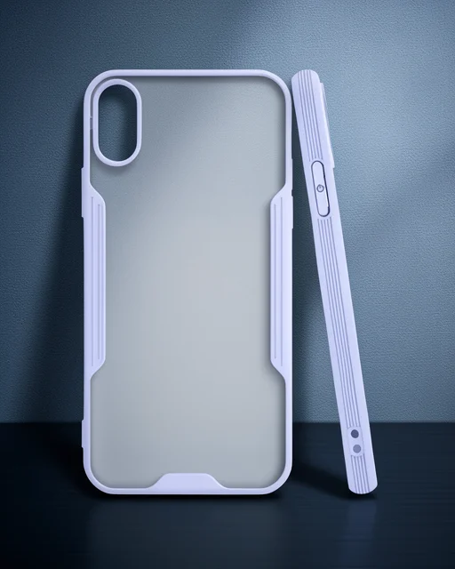 Apple İphone X Kılıf Platin Silikon - Lila