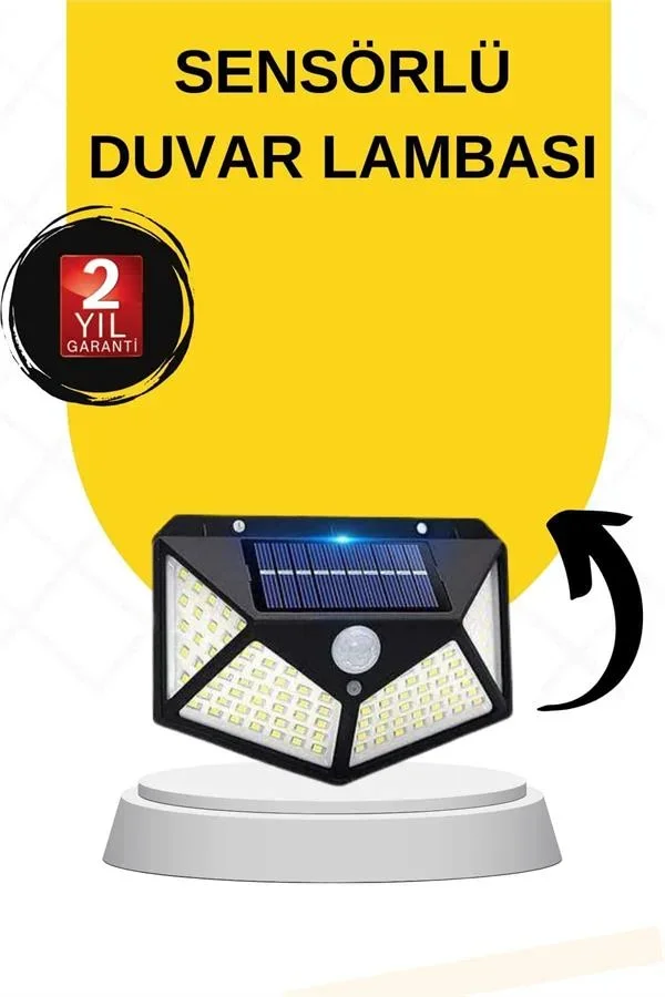 Güneş Enerjili Bahçe Lambası 100 Led Bahçe Lambası Bahçe Aydınlatma görsel 2