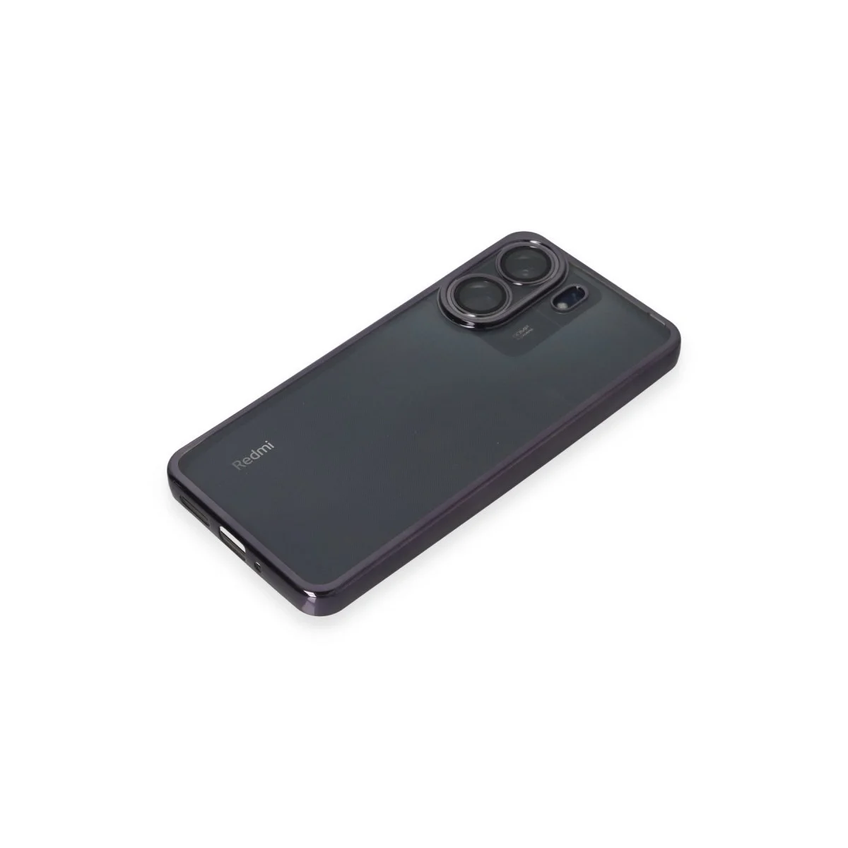 Xiaomi Redmi 13c Kılıf Razer Lensli Silikon - Mor görsel 4