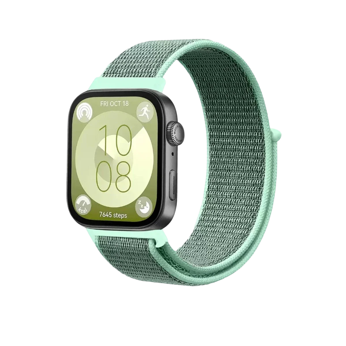 Huawei Fit 4 Hasırlı Cırtcırtlı Kordon - Turkuaz
