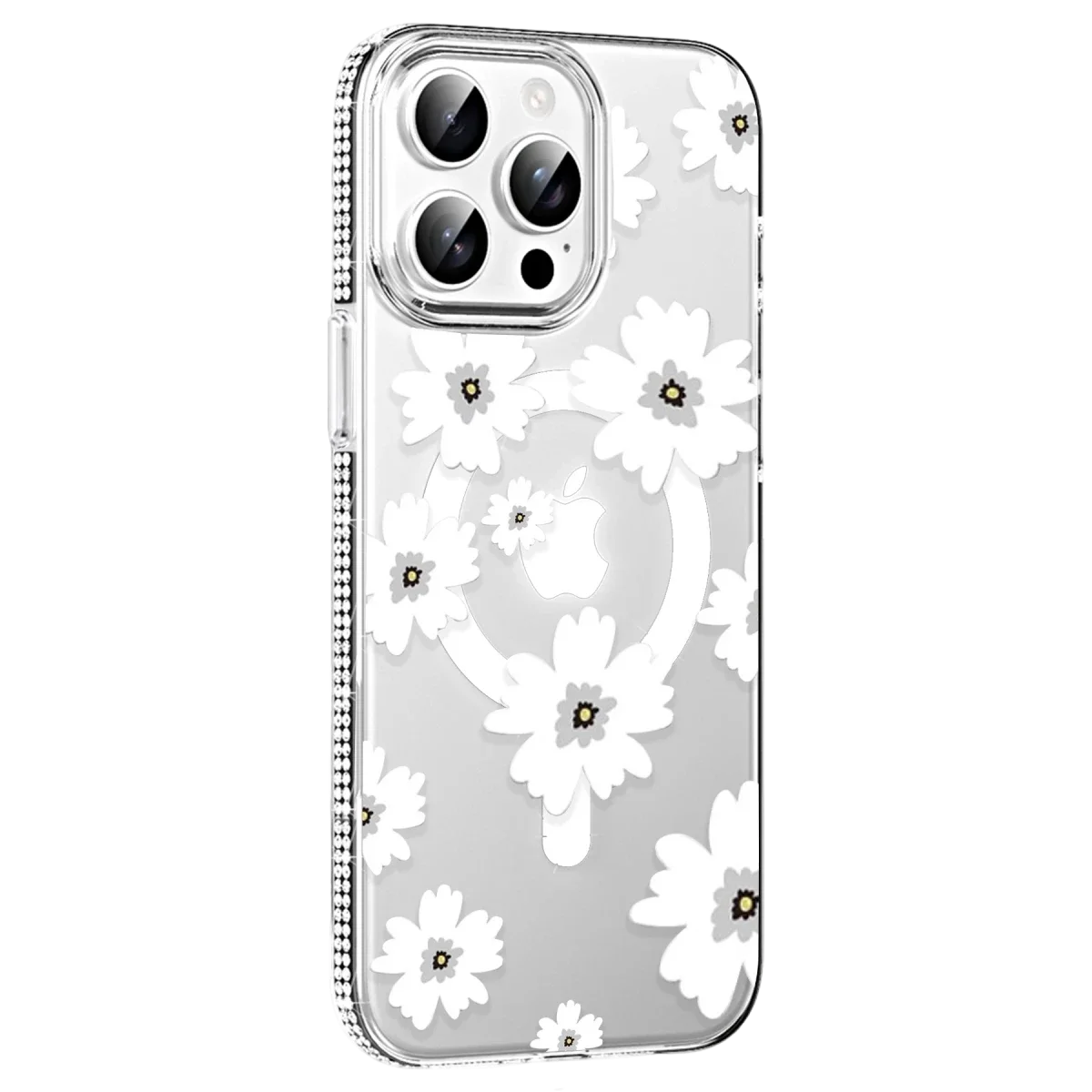 Joko Apple iPhone 14 Pro Max Floral Magsafe Kapak - Beyaz