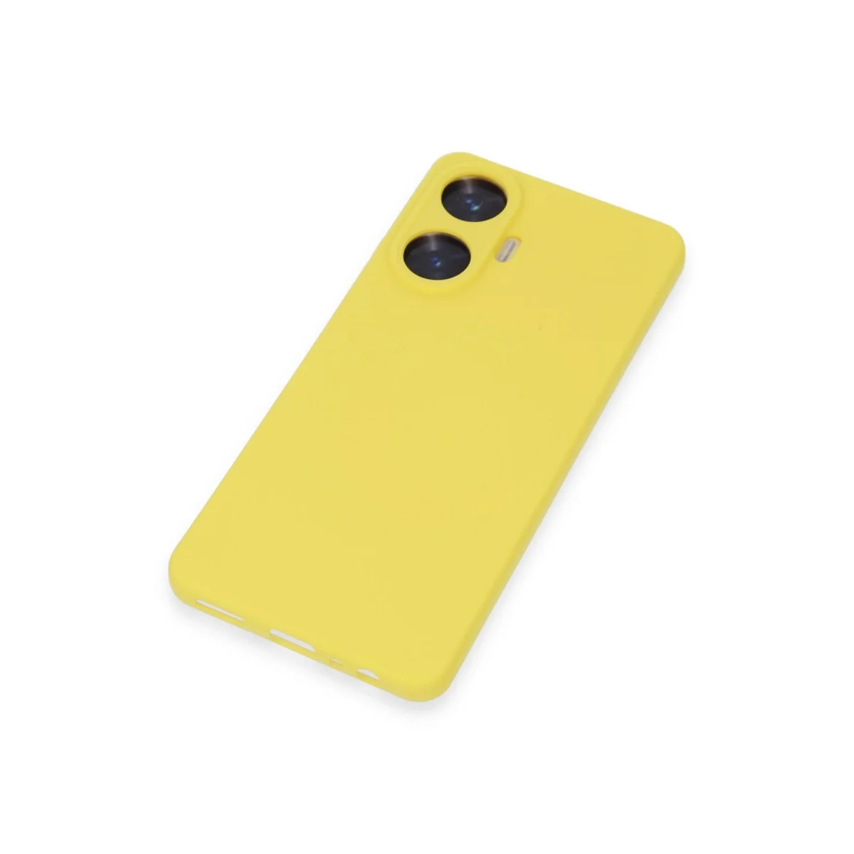 Realme C55 Kılıf Nano İçi Kadife Silikon - Sarı görsel 3