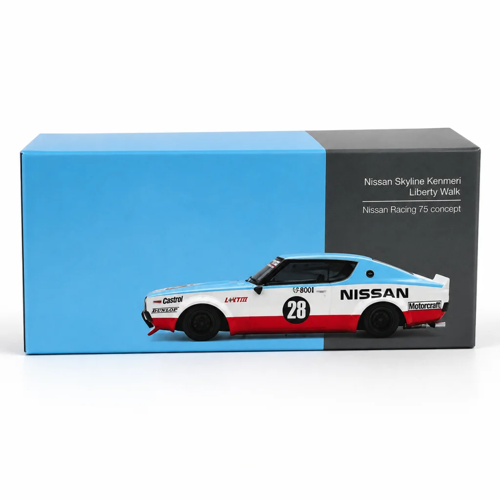 1/64 Model Araç Skyline Kenmeri Liberty Walk Racing '75 concept görsel 4