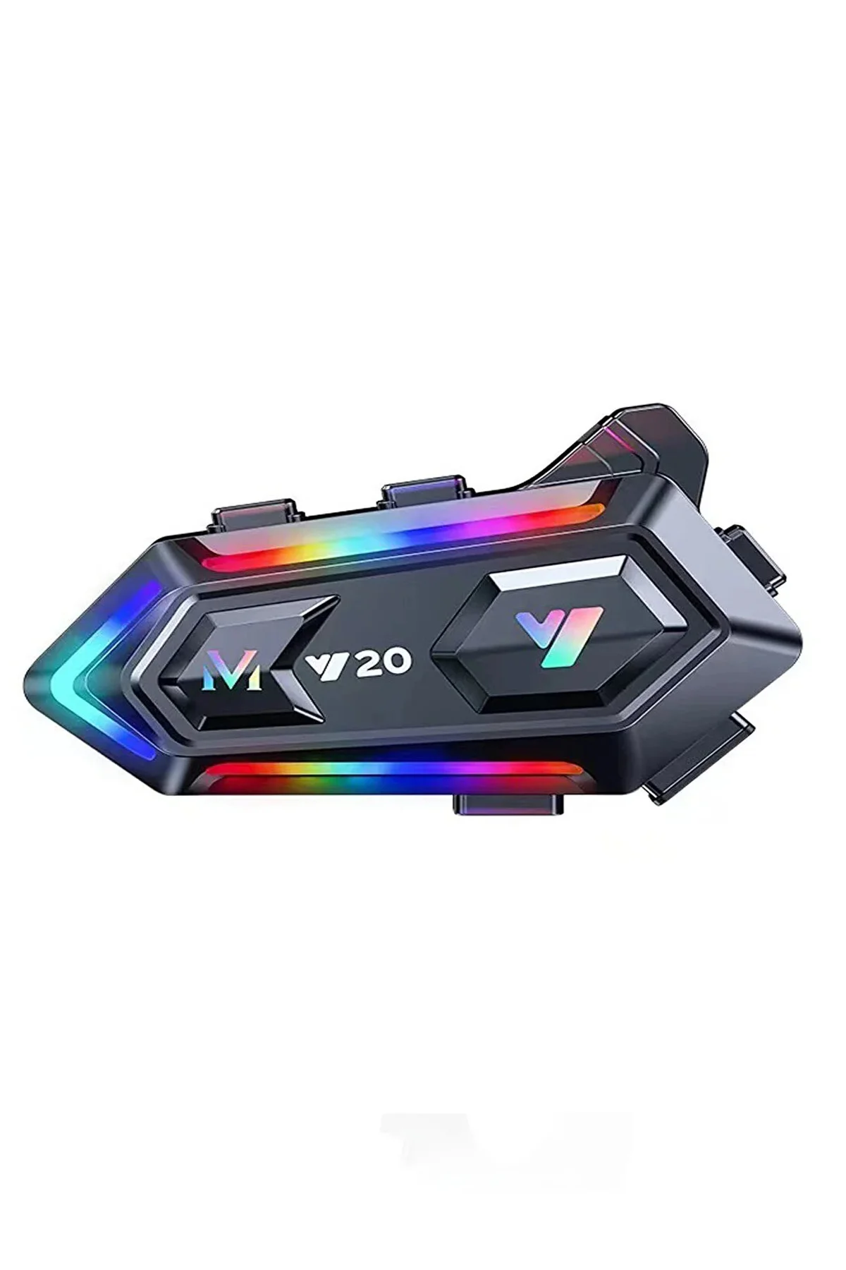 Vothoon Y20 Motor Kurye Kask Kulaklık RGB Modlu Bluetooth Motosiklet Kulaklık 5.3 Bluetooth Interkom