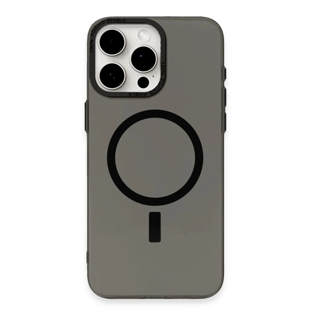 Apple İphone 15 Pro Max Kılıf Anka Pc Magneticsafe Sert Metal Kapak - Siyah