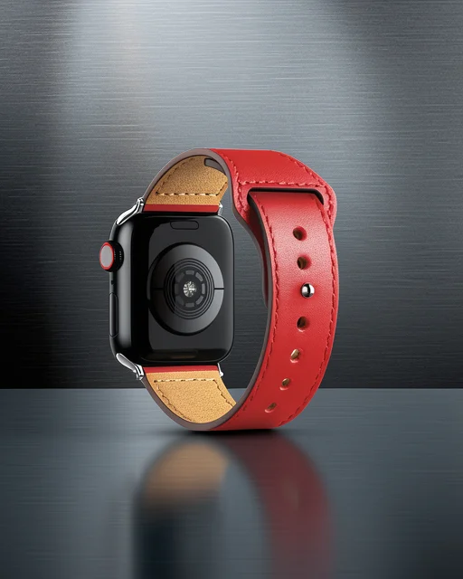 Apple Watch 38mm Kr415 Luaz Deri Kordon (saat Değildir) - Kırmızı