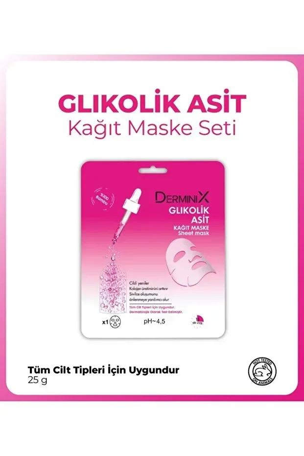 Yüz Bakım Kağıt Maske - Glikolik Asit