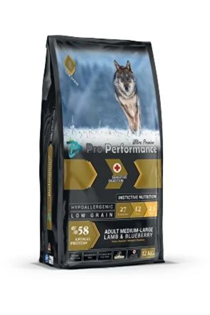 Adult dog medium large lamb,blueberry 12 kg pro perf.