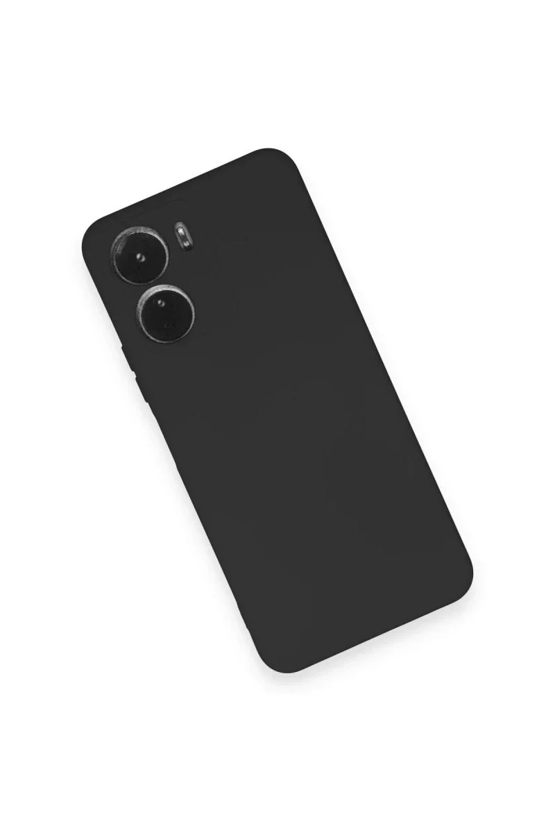 Vivo Y16 Kılıf Nano içi Kadife Silikon - Siyah görsel 3