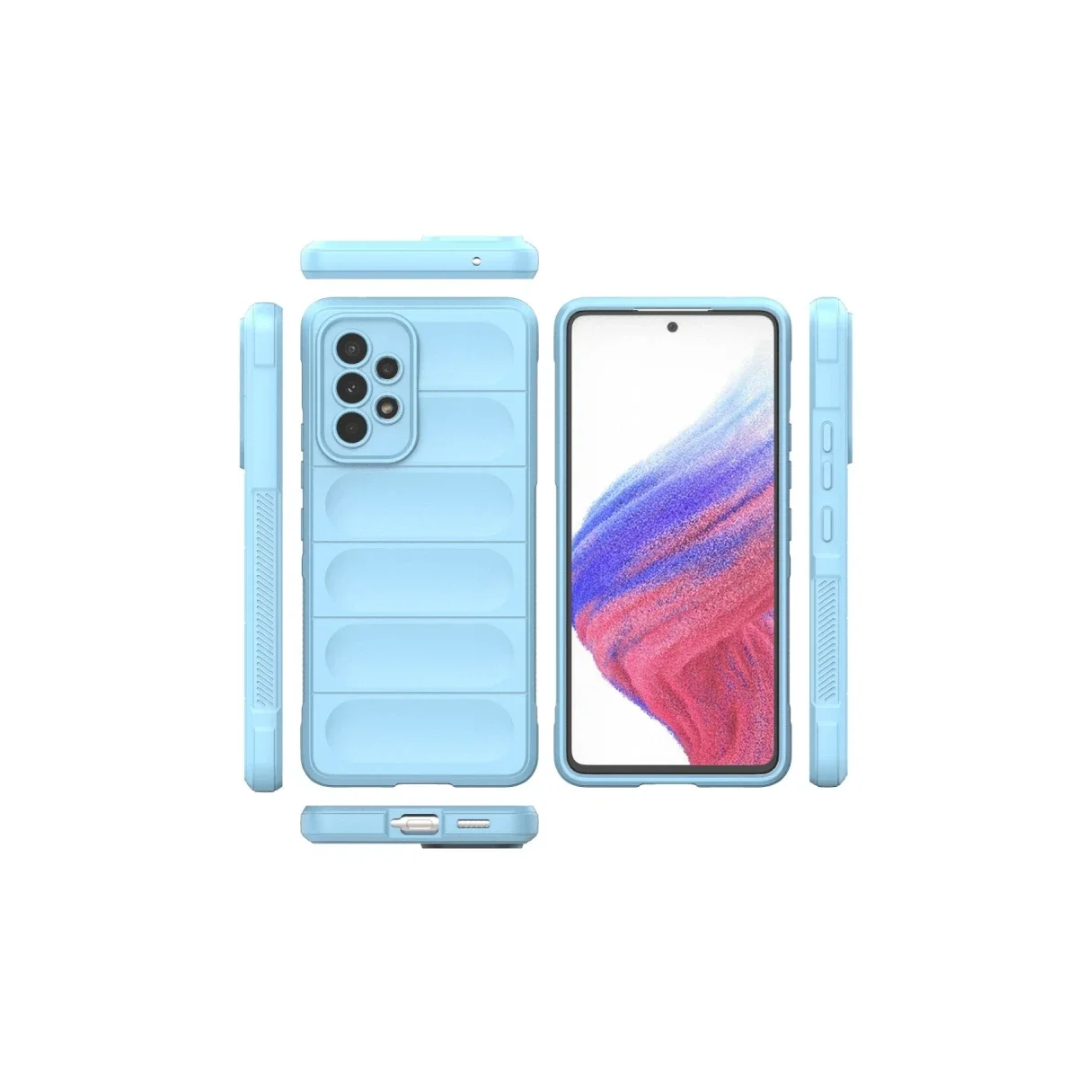 Samsung Galaxy A53 5G Kılıf Optimum Silikon - Sky Blue görsel 3