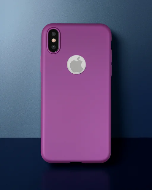 Apple İphone X Kılıf First Silikon - Mürdüm