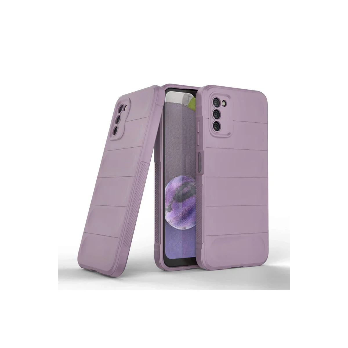 Samsung Galaxy A03S Kılıf Optimum Silikon - Mor görsel 2