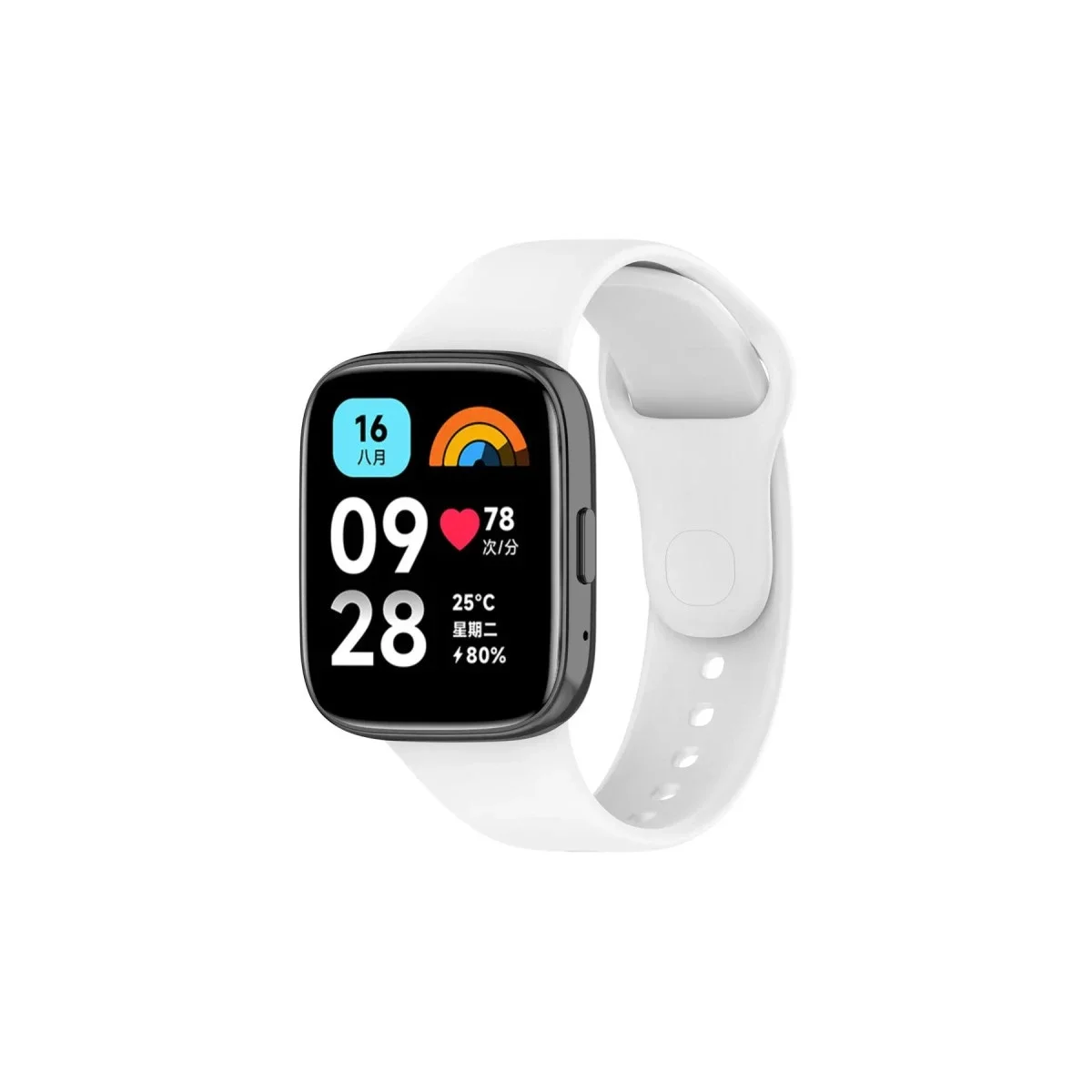 Xiao Red Watch 3 Active Klasik Kordon - Beyaz görsel 3