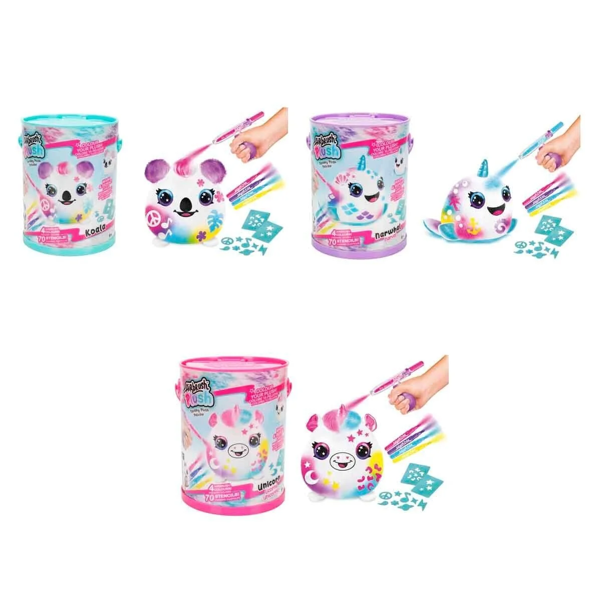 28779 Sun-cnl-hobi Set Aırbrush Plush Squısh Plush Bucket görsel 2