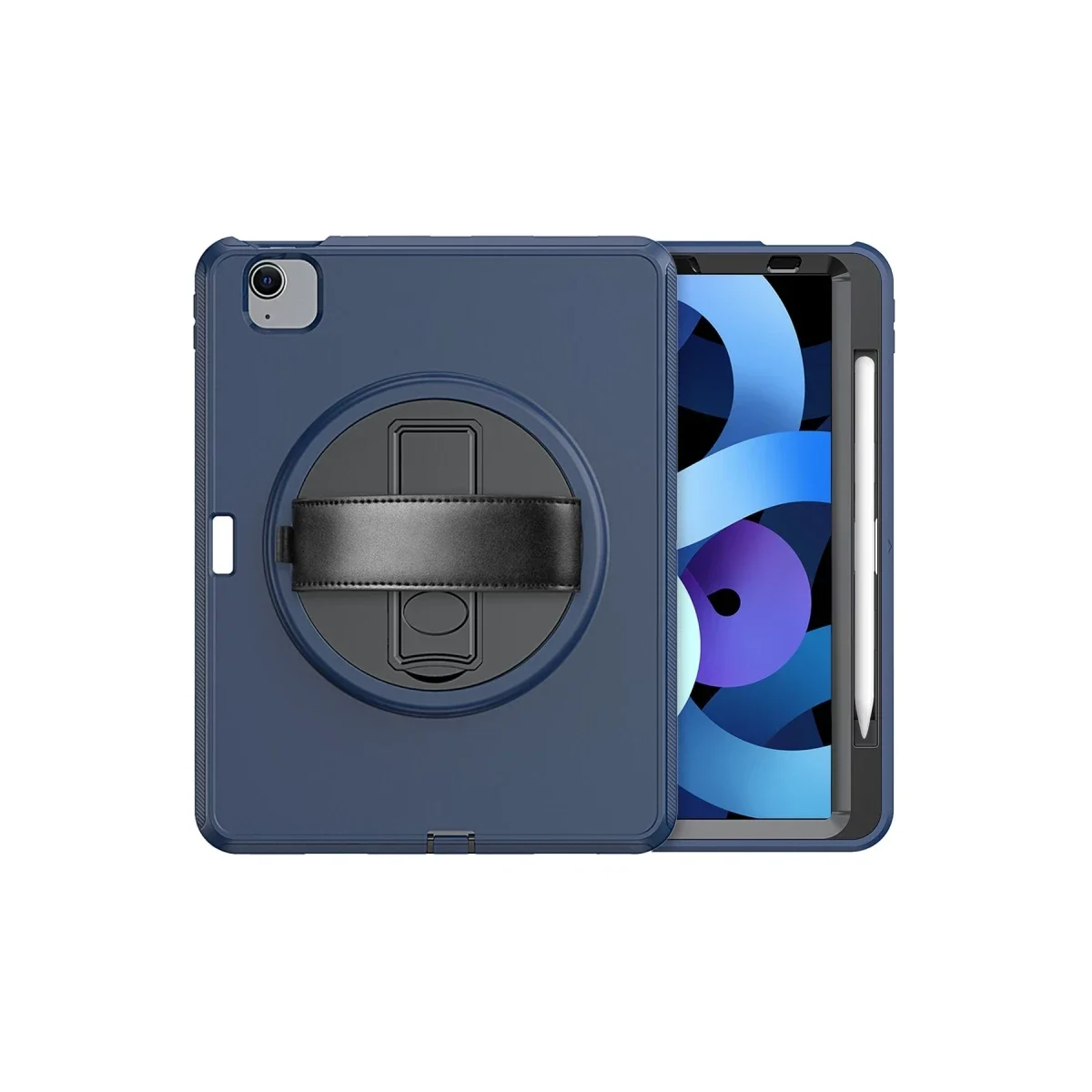 Apple iPad 2025 10.9 10.Nesil (A16) Kılıf Hand Strap Tablet Kılıfı - Lacivert görsel 3