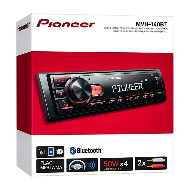 Pioneer MVH-140BT Usb Fm Aux Mp3 Bluetooth’lu Mekaniksiz Oto Teyp 4x50 Watt görsel 4