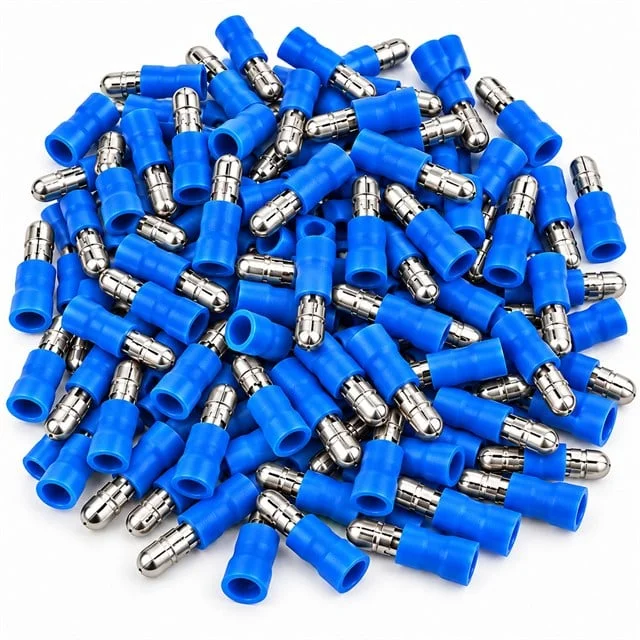 PM-39062 1,5-2,5mm2 Kesit 21,5x4x5,5mm Soket Mavi İzoleli Kablo Pabucu (100’lü Paket) görsel 3