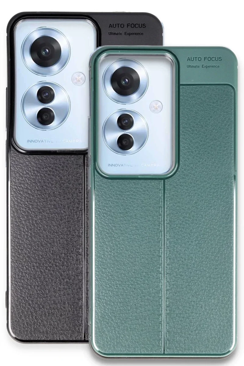 Oppo Reno 11F Kılıf Auto Focus Kapak - Koyu Yeşil görsel 3