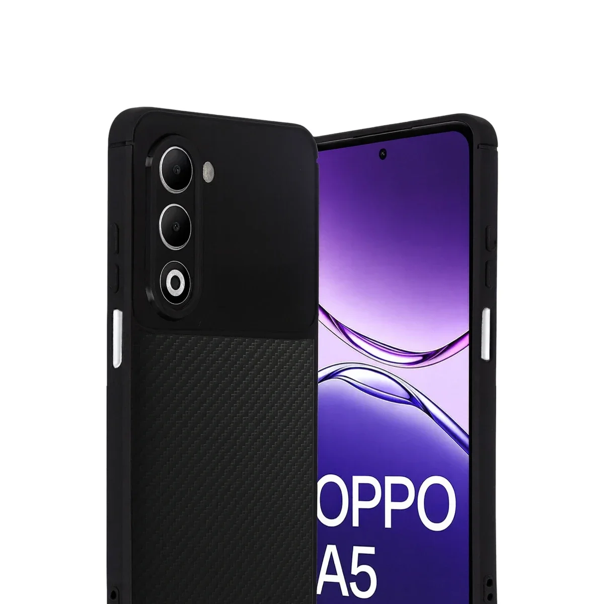 Oppo A5 4G Auto Focus Karbon Kapak - Siyah görsel 2