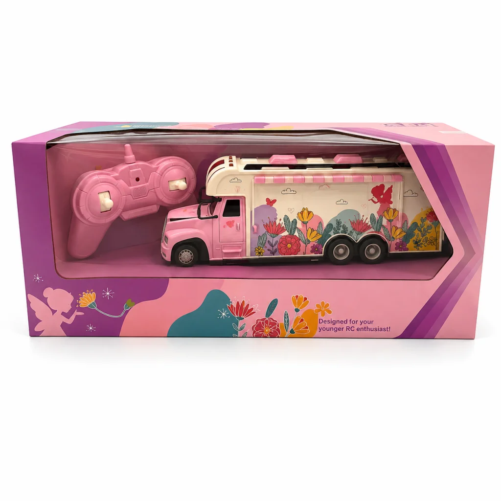 FC017 Uzaktan Kumandalı Pembe Karavan Oyuncak görsel 2