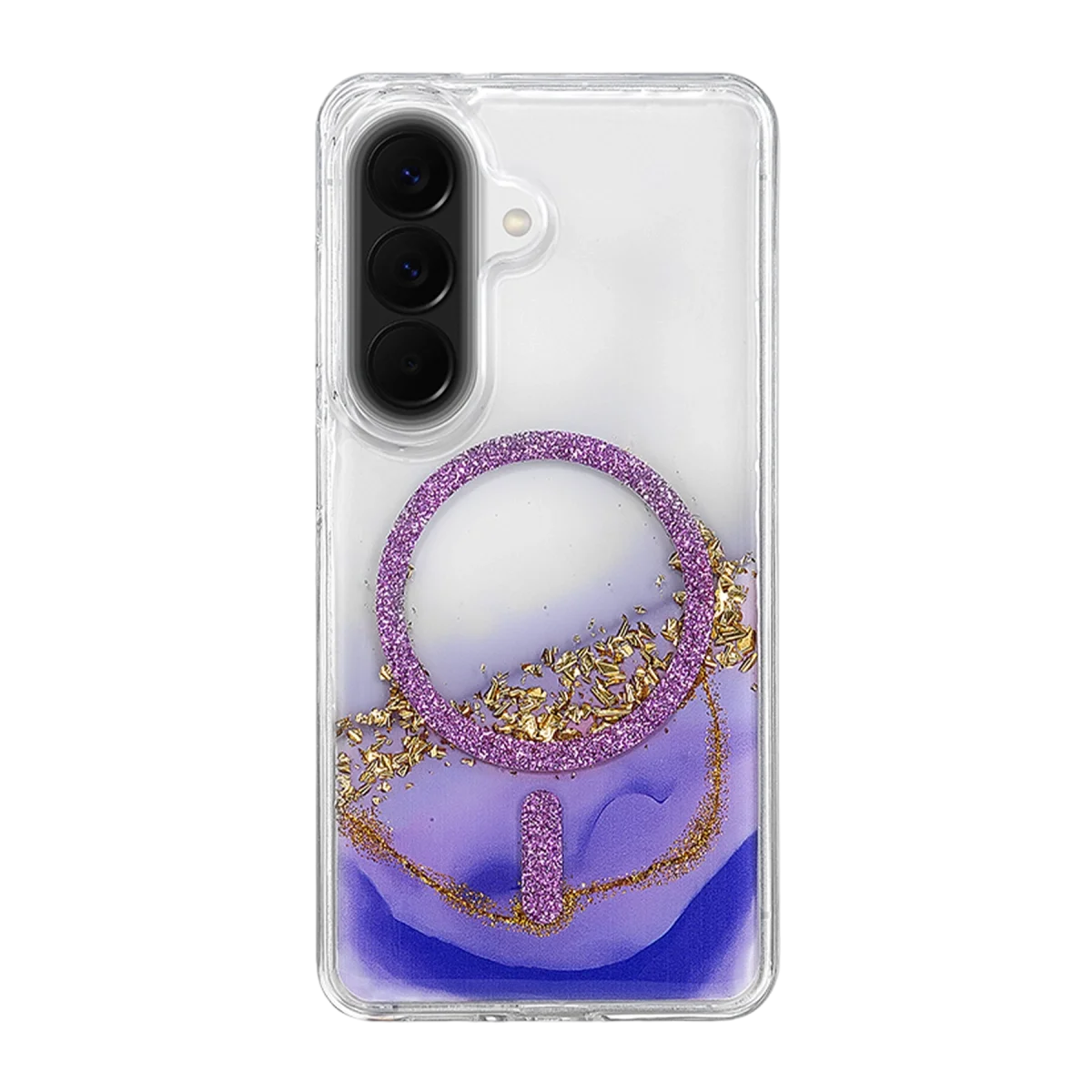 Onegif Samsung Galaxy A37 5g Lotus Simli Magsafe Kapak - Mor görsel 3