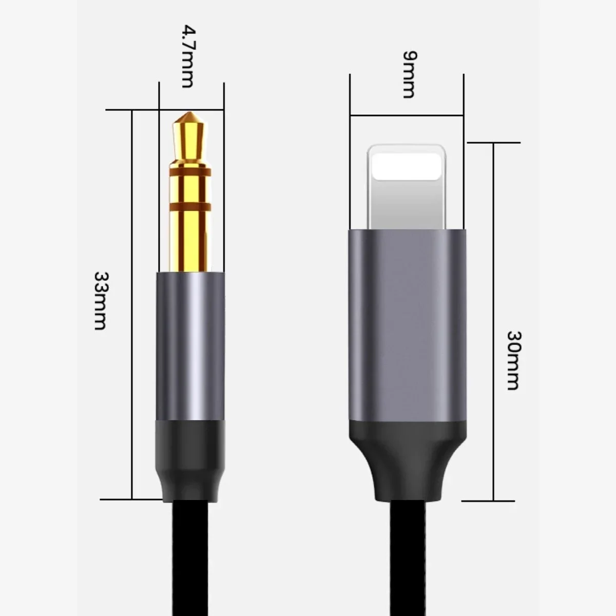 iPhone Lightning Aux Araç Dönüştürücü Ses Kablosu 35 mm Jack Girişli görsel 7