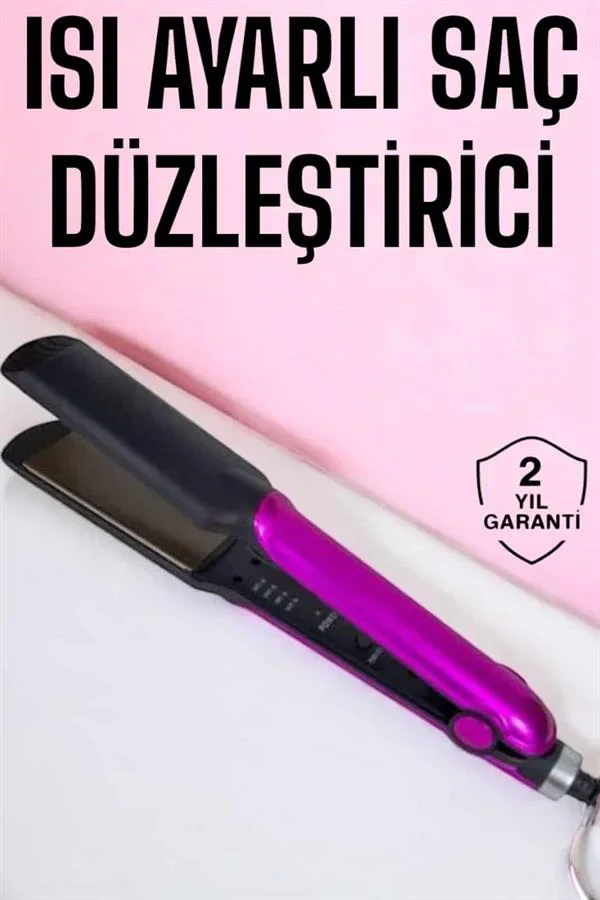 Saç Düzleştirici Isı Ayarlı Serak Kaplama Döner Kablo Yıpranma Karşıtı görsel 2